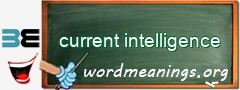 WordMeaning blackboard for current intelligence